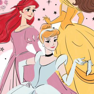 Disney Hercegnők Elegant kéztörlő arctörlő törölköző 30x50cm