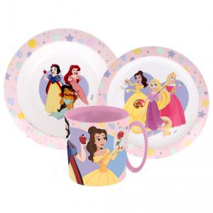 Disney Hercegnők True étkészlet  micro műanyag szett bögrével 350 ml