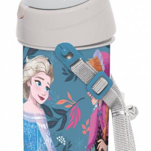 Disney Jégvarázs Explore műanyag szívószálas kulacs akasztóval 500 ml