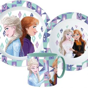 Disney Jégvarázs Ice Magic étkészlet  micro műanyag szett bögrével 265 ml