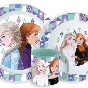 Disney Jégvarázs Ice Magic étkészlet  micro műanyag szett bögrével 350 ml