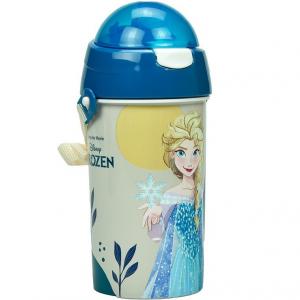 Disney Jégvarázs Together We Lead műanyag szívószálas kulacs akasztóval 500 ml