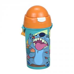 Disney Lilo és Stitch  A csillagkutya Cool műanyag szívószálas kulacs akasztóval 500 ml