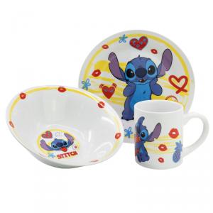 Disney Lilo és Stitch  A csillagkutya Heart porcelán étkészlet Díszdobozban