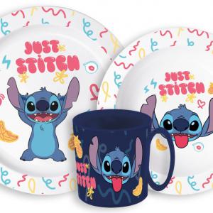 Disney Lilo és Stitch Palms étkészlet  micro műanyag szett bögrével 265 ml