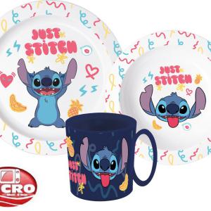 Disney Lilo és Stitch Palms étkészlet  micro műanyag szett bögrével 350 ml
