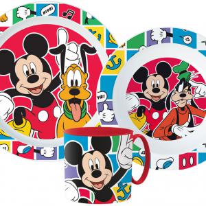 Disney Mickey Better Together étkészlet  micro műanyag szett bögrével 265 ml
