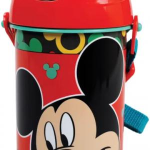 Disney Mickey Oh Boy műanyag szívószálas kulacs akasztóval 500 ml