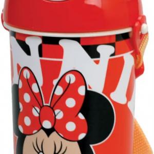 Disney Minnie Floral műanyag szívószálas kulacs akasztóval 350 ml