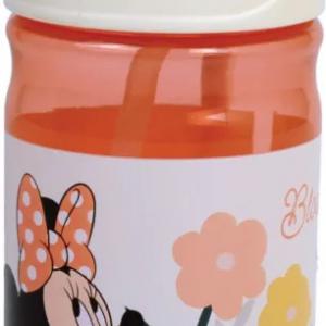Disney Minnie Floral műanyag szívószálas kulacs akasztóval 350 ml