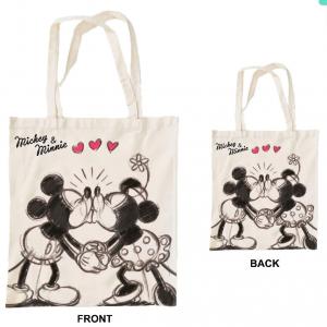 Disney Minnie Mickey Kiss vászontáska  bevásárlótáska 44 cm