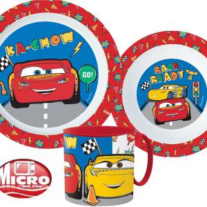 Disney Verdák Lets Race étkészlet  micro műanyag szett bögrével 265 ml
