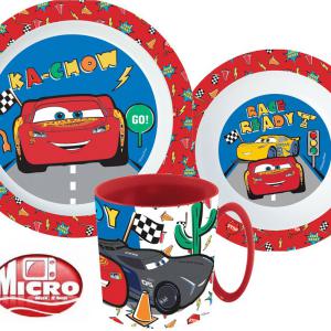 Disney Verdák Lets Race étkészlet  micro műanyag szett bögrével 350 ml