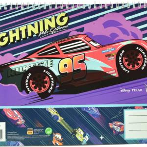 Disney Verdák Lightning A/4 spirál vázlatfüzet  30 lapos