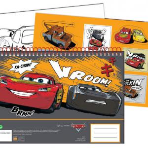 Disney Verdák Vroom A/4 spirál vázlatfüzet 40 lapos matricával