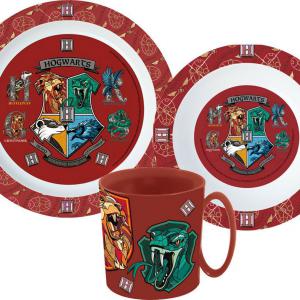Harry Potter School Shields étkészlet  micro műanyag szett bögrével 350 ml