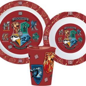 Harry Potter School Shields étkészlet  micro műanyag szett  pohárral 260 ml