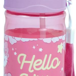 Hello Kitty Unicorn műanyag szívószálas kulacs akasztóval 350 ml