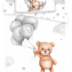Maci Teddy Balloon gyerek  ovis ágyneműhuzat 100×135cm  40×60 cm