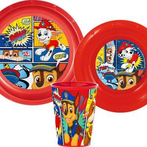 Mancs Őrjárat Comic étkészlet  műanyag szett