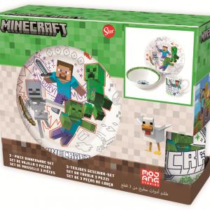 Minecraft Explore More porcelán étkészlet Díszdobozban