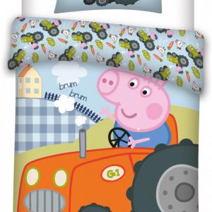 Peppa malac George's Tractor gyerek  ovis ágyneműhuzat 100×135cm  40×60 cm
