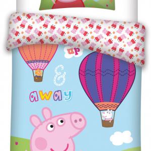 Peppa malac Hot-air Balloon gyerek  ovis ágyneműhuzat 100×135cm  40×60 cm