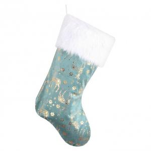Rénszarvas Frosty Blue karácsonyi kandalló zokni  csizma 49 cm