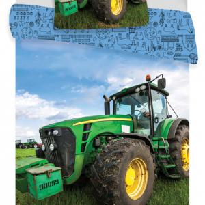 Traktor Green gyerek  ovis ágyneműhuzat 100×140cm   40×45 cm