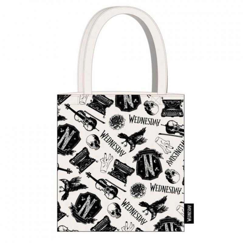 Wednesday Black shopping bag  bevásárlótáska 39 cm