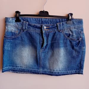 Női farmer miniszoknya (44, XXL)