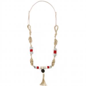 ● Rusztikus nyaklánc hengergyöngyökkel és csomózással●