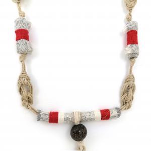 ● Rusztikus nyaklánc hengergyöngyökkel és csomózással●