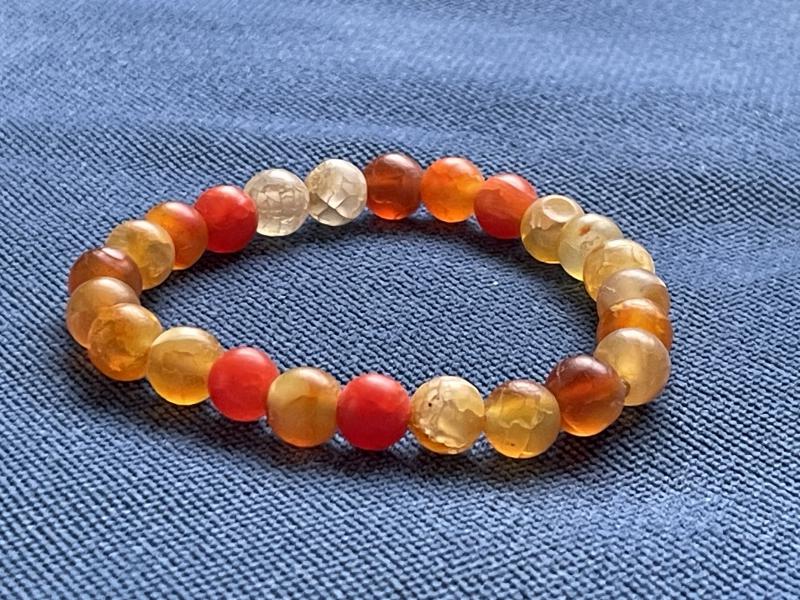 Belső Tűz – Matt narancs achát karkötő
