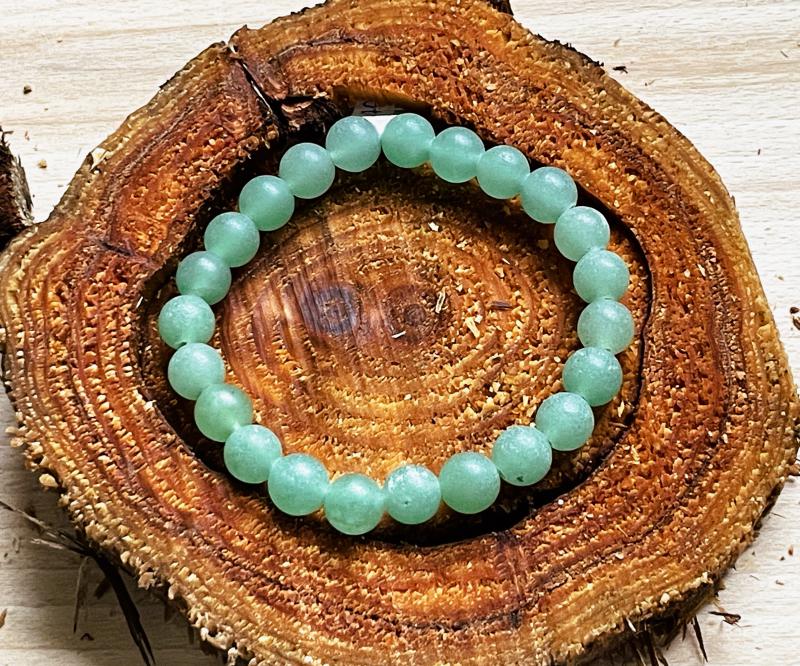 Bőség Zöldje – Matt aventurin karkötő (8 mm)