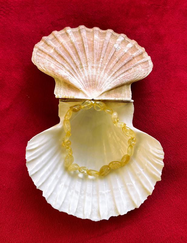 Citrin „Arany Sugár” Női Ásvány Karkötő