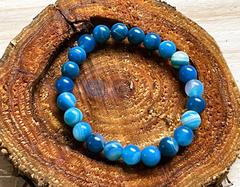 Égi Nyugalom – Kék achát karkötő