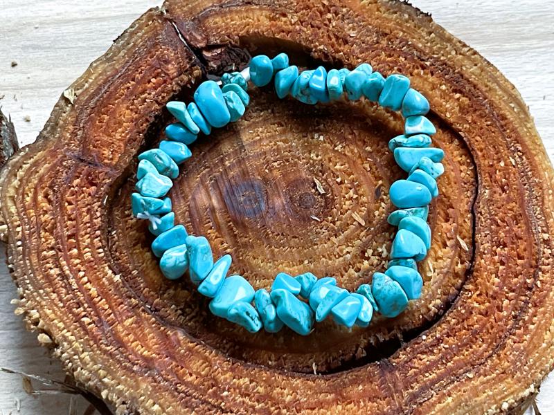 Égszínkék Nyugalom – Természetközeli türkenit karkötő