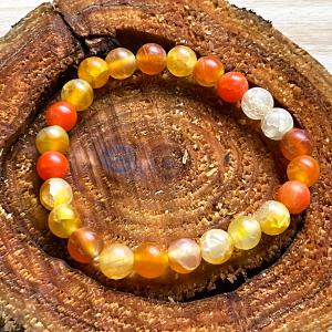 Belső Tűz – Matt narancs achát karkötő