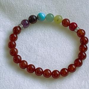 Karneol „Életerő és Csakra” Női Ásvány Karkötő Buddhával