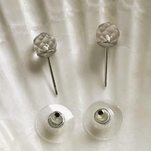 Kristálytiszta Fény – Fazettált hegyikristály golyó fülbevaló