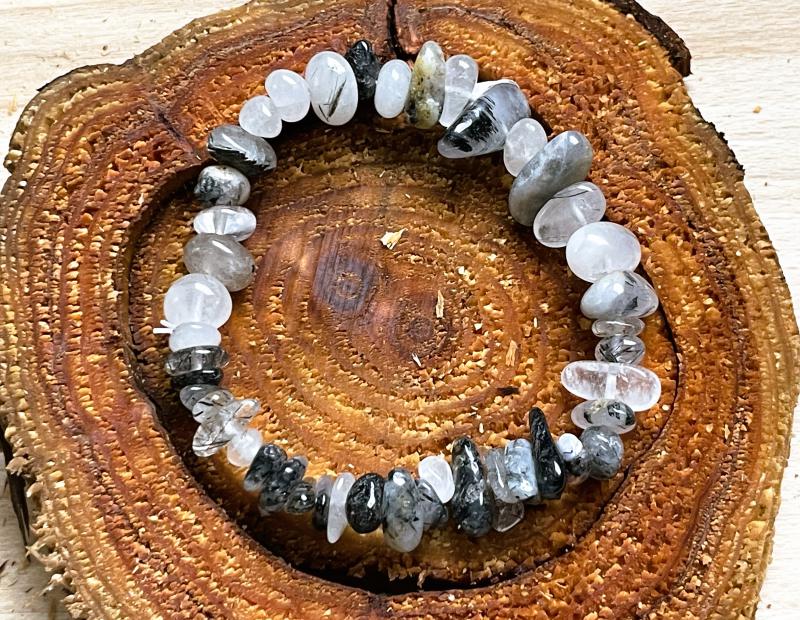 Fény és Védelem – Természetközeli turmalinkvarc karkötő