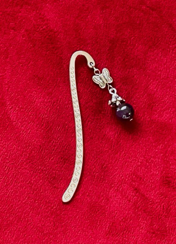 „Lélek Ébredése” Pillangós Könyvjelző Ametiszttel