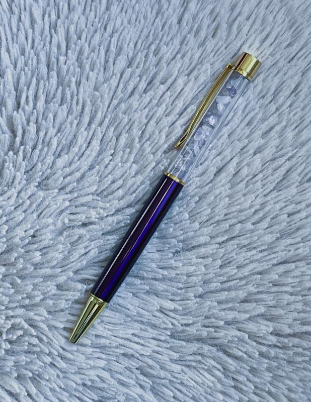 Lila Álom – Ametiszt ásvány golyóstoll arany díszítéssel