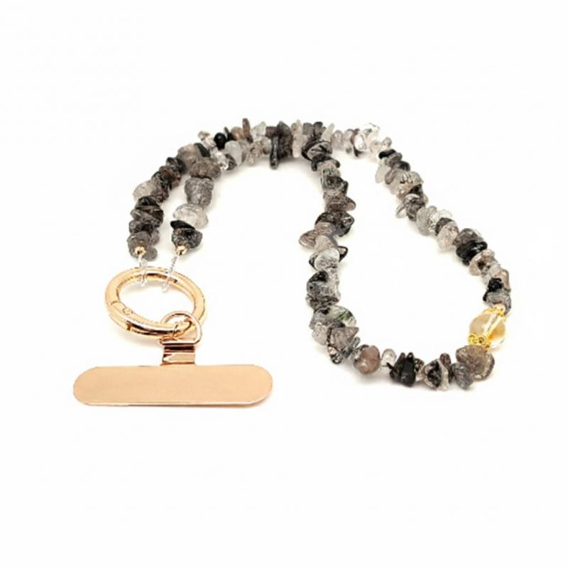 Misztikus Egyensúly – Turmalinkvarc Ásvány Telefonlánc