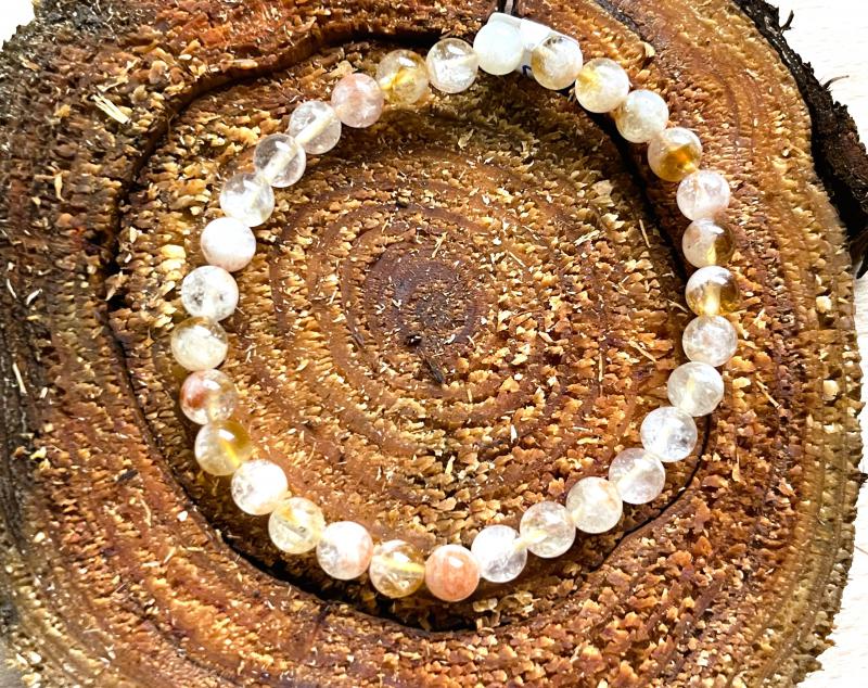 Napsugár – Fényes citrin karkötő (6 mm)