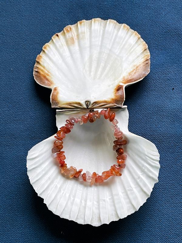 Nyers Életerő – Természetközeli karneol karkötő