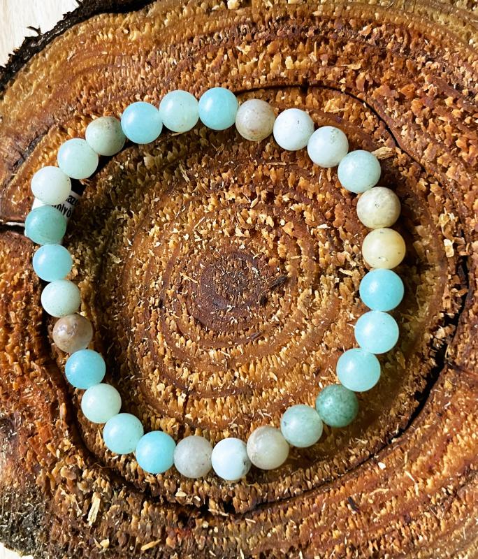 Óceán Lélegzete – Matt amazonit karkötő (6 mm)