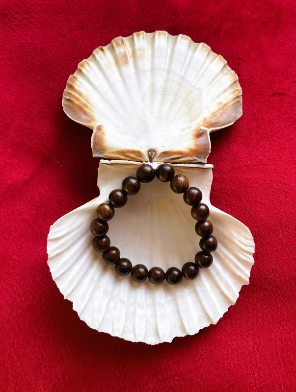 „Ősi Rengeteg” Egzotikus Sötétbarna Fa Férfi Karkötő