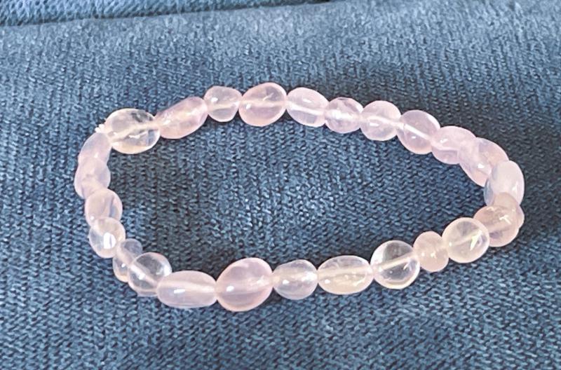 Rózsakvarc „Szívbéli Béke” Női Ásvány Karkötő